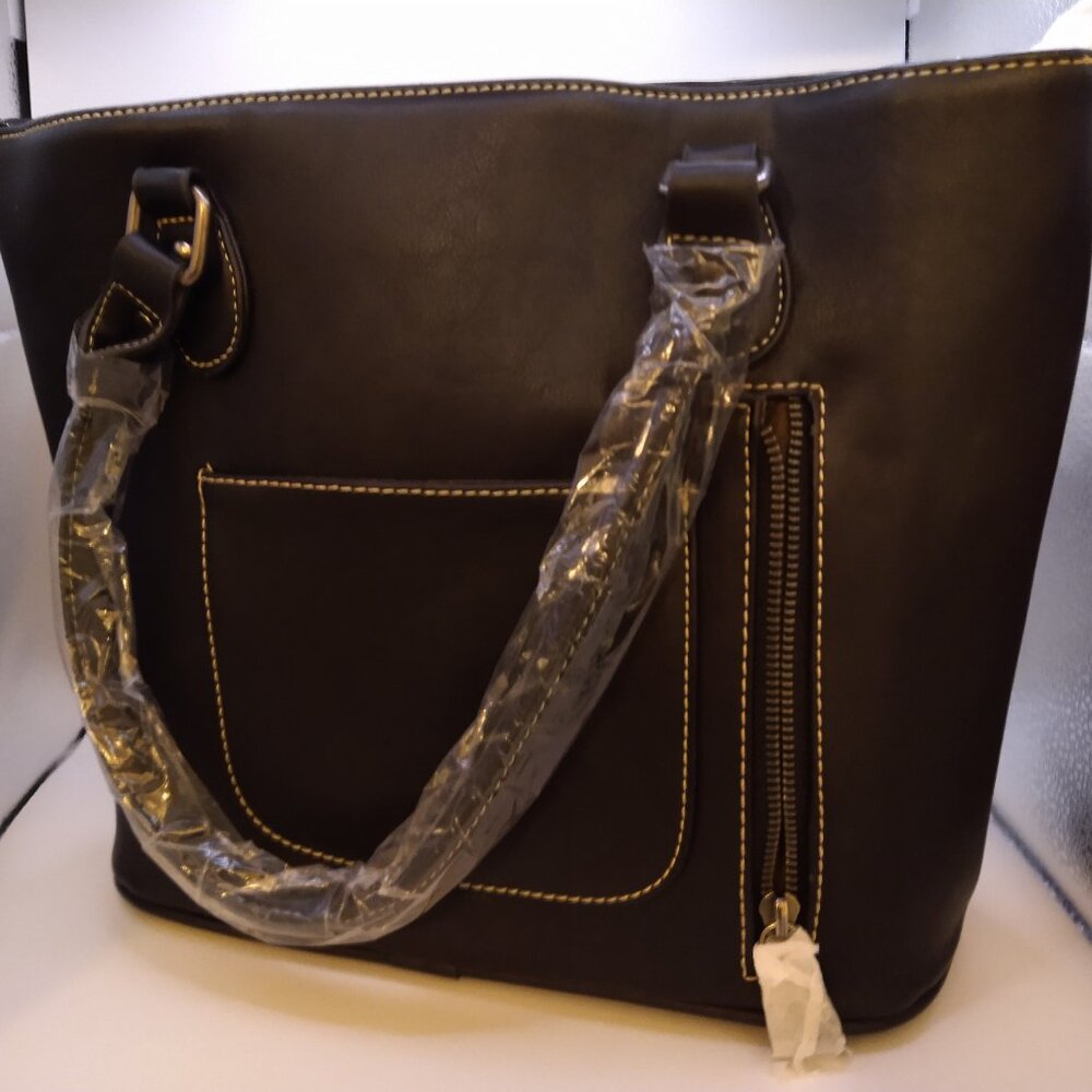 Trinity Ranch Tooled Concealed Carry Tote - Picture 2 of 3